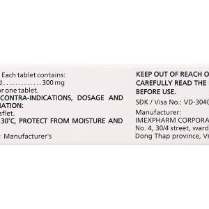 Sunigam 300 giúp giảm đau, kháng viêm (3 vỉ x 10 viên)