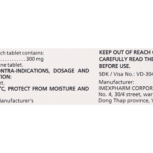 Sunigam 300 giúp giảm đau, kháng viêm (3 vỉ x 10 viên)