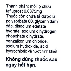 Dung dịch nhỏ mắt Taflotan 0.0015% trị tăng nhãn áp lọ 2.5ml