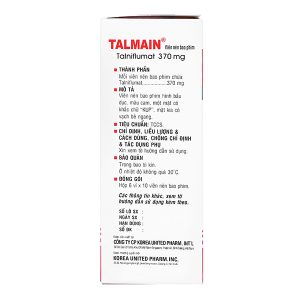 Talmain 370mg trị viêm xương khớp (6 vỉ x 10 viên)