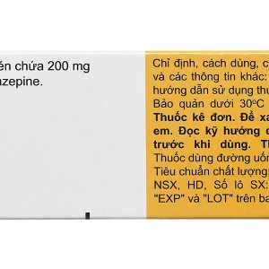 Tegretol 200 trị động kinh, đau dây thần kinh, hưng cảm (5 vỉ x 10 viên)