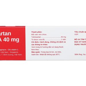 Telmisartan Stella 40mg trị tăng huyết áp, phòng ngừa bệnh tim mạch (3 vỉ x 10 viên)