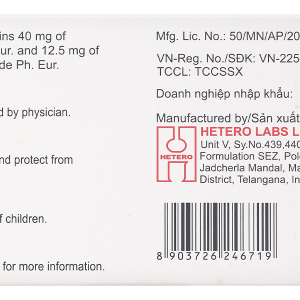 Telsar-H 40/12.5 trị tăng huyết áp (3 vỉ x 10 viên)