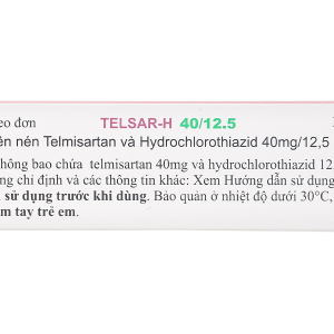 Telsar-H 40/12.5 trị tăng huyết áp (3 vỉ x 10 viên)