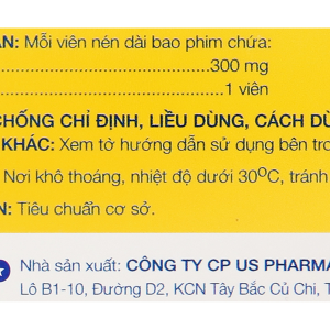 Tenco 300mg trị nhiễm khuẩn từ nhẹ đến vừa (3 vỉ x 10 viên)