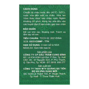 Dung dịch Thảo Dược Ngâm Chân Cung Đình hỗ trợ giảm triệu chứng phong thấp chai 100ml