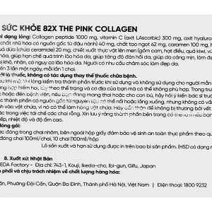 82X The Pink Collagen giúp chống lão hóa, làm đẹp da hộp 10 chai x 100ml