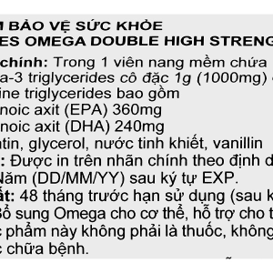 Dầu cá Blackmores Omega Double High Strength Fish Oil bổ sung omega 3 chai 90 viên