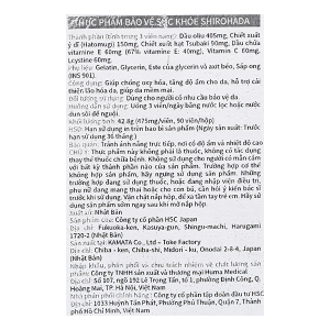 Genki Fami Shiro - Hada hỗ trợ chống oxy hóa, cải thiện lão hóa da hộp 90 viên