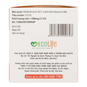 Glucosamin Ecolife hỗ trợ tăng tiết dịch khớp hộp 60 viên