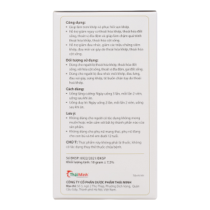 Khương Thảo Đan Gold giúp giảm triệu chứng thoái hóa khớp hộp 30 viên