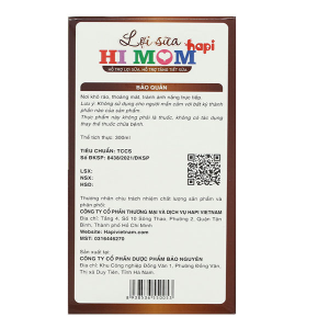 Cao lỏng Lợi sữa Hapi Hi Mom hỗ trợ tăng tiết sữa hộp 30 gói x 10ml