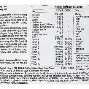 Sữa bột pha sẵn Ensure Original bổ sung dinh dưỡng hương vani (24 chai x 237ml)