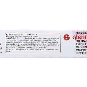 Kem bôi Klenzit MS 0.1% điều trị mụn trứng cá tuýp 15g