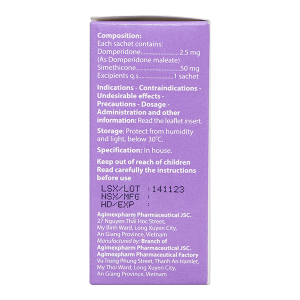 Thuốc cốm Agimoti - S điều trị triệu chứng nôn và buồn nôn, chống đầy hơi (30 gói x 1g)