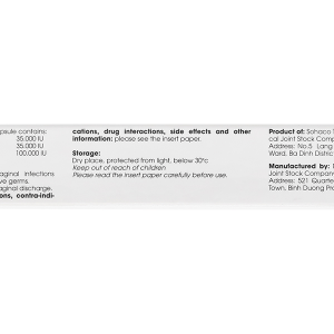 Viên đặt Valygyno trị viêm nhiễm phụ khoa (1 vỉ x 10 viên)