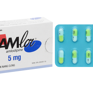 Amlor 5mg trị tăng huyết áp, bệnh mạch vành, đau thắt ngực (3 vỉ x 10 viên)