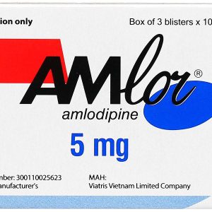 Amlor 5mg trị tăng huyết áp, bệnh mạch vành, đau thắt ngực (3 vỉ x 10 viên)