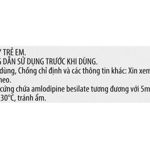 Amlor 5mg trị tăng huyết áp, bệnh mạch vành, đau thắt ngực (3 vỉ x 10 viên)