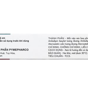 Zoamco-A 5mg/10mg trị tăng huyết áp và phòng đau thắt ngực ổn định (2 vỉ x 10 viên)