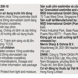 Atozet 10mg/20mg phòng ngừa các bệnh tim mạch (3 vỉ x 10 viên)