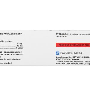 Nasrix 20/10mg trị rối loạn mỡ máu (4 vỉ x 7 viên)