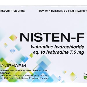 Nisten-F 7.5mg trị đau thắt ngực, bệnh mạch vành (4 vỉ x 7 viên)