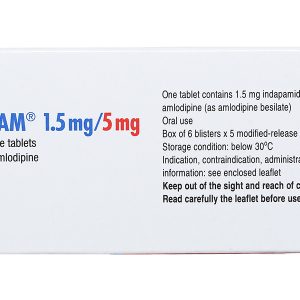 Natrixam 1.5mg/5mg trị tăng huyết áp (6 vỉ x 5 viên)