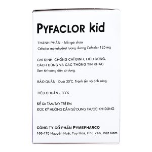 Cốm pha hỗn dịch uống Pyfaclor Kid 125mg trị nhiễm khuẩn hô hấp (24 gói x 2g)