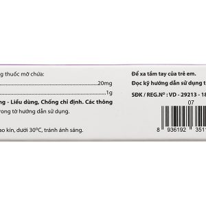 Thuốc mỡ bôi da Skinrocin VCP 2% điều trị nhiễm khuẩn ngoài da tuýp 5g