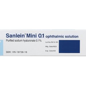 Dung dịch nhỏ mắt Sanlein Mini 0.1% trị rối loạn biểu mô kết - giác mạc (30 ống x 0.4ml)