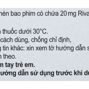 Xarelto 20mg phòng và trị huyết khối (1 vỉ x 14 viên)