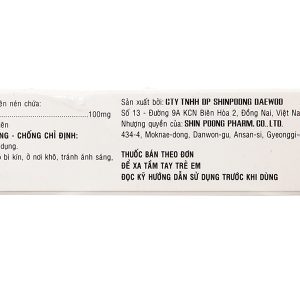 SPLostal 100mg phòng và trị huyết khối (3 vỉ x 10 viên)