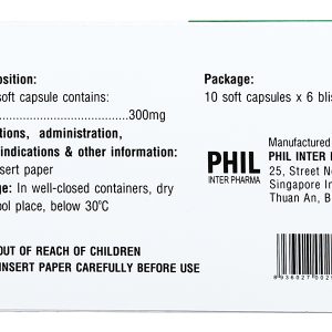 Philmyrtol 300 làm loãng đàm trong viêm phế quản, viêm xoang mũi (6 vỉ x 10 viên)
