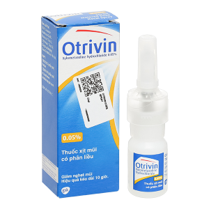 Dung dịch xịt mũi Otrivin 0.05% giảm triệu chứng nghẹt mũi, viêm mũi dị ứng chai 10ml