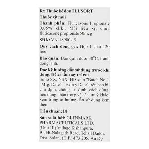 Hỗn dịch xịt mũi Flusort 0,05% trị chứng viêm mũi dị ứng chai 120 liều