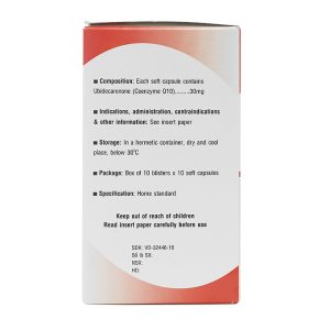 Ticonet 30mg hỗ trợ duy trì sức khỏe tim mạch (10 vỉ x 10 viên)