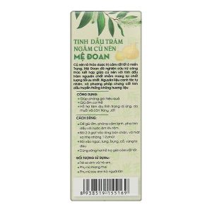 Tinh Dầu Tràm Ngâm Củ Nén Mệ Đoan giữ ấm cơ thể chai 50ml