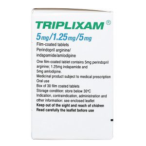 Triplixam 5mg/1.25mg/5mg trị tăng huyết áp hộp 30 viên