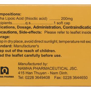 Ubiheal 200 trị rối loạn cảm giác do bệnh thần kinh đái tháo đường (5 vỉ x 6 viên)