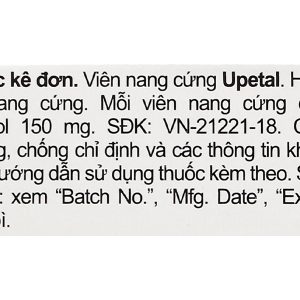 Upetal 150mg điều trị các bệnh nhiễm nấm Candida (1 vỉ x 1 viên)