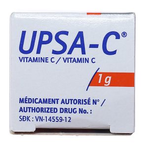 Viên sủi UPSA-C 1g trị thiếu hụt Vitamin C, cảm cúm, mệt mỏi tạm thời tuýp 10 viên