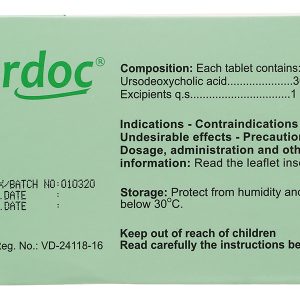 Urdoc 300mg hỗ trợ trị bệnh lý về gan mật (8 vỉ x 10 viên)