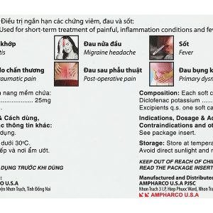 Sosdol 25mg giảm đau, kháng viêm xương khớp (3 vỉ x 10 viên)