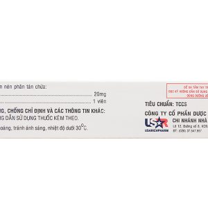 UsaSolu-Predni 20mg hỗ trợ kháng viêm, ức chế miễn dịch (2 vỉ x 10 viên)