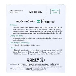 Dung dịch nhỏ mắt New V.Rohto giảm mỏi mắt, sung huyết kết mạc lọ 13ml