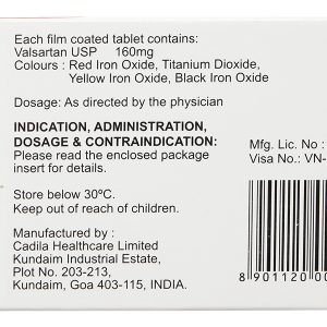 Valazyd 160 trị tăng huyết áp, suy tim (10 vỉ x 10 viên)