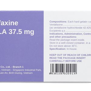 Venlafaxine Stella 37.5mg trị trầm cảm (6 vỉ x 10 viên)