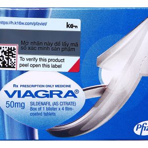 Viagra 50mg trị rối loạn cương dương (1 vỉ x 4 viên)