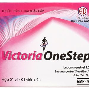 Victoria One Step 1.5mg thuốc tránh thai khẩn cấp trong vòng 72 giờ (1 vỉ x 1 viên)